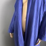 New Barbizon Nightgown Size XL Velour Blue Zipper Long Sleeve Maxi MuuMuu Photo 8