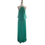 B Darlin B. Darlin Juniors Womens Pleated Size 3/4 Party Long Flowy Dress Mint Green Photo 1
