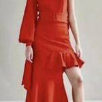 Style Mafia Belted Asymmetrical Ruffle Hi Photo 1