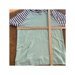 Orvis Hoodie Women's Medium Green Blue Sweatshirt Striped Outdoors Casual Layer Photo 6