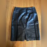 Classiques Entier  Black Leather Pencil Skirt, Size 2 Photo 4