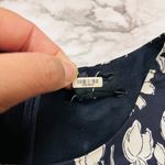 Theory Sleeveless Hodal Blouse Blue Floral Women M Old Money Summer Club Preppy Photo 5