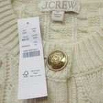 J.Crew NWT Cable-knit Cardigan Sweater in Ivory Wool Blend XL Photo 3