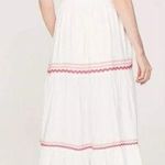 Splendid White Pink Cotton Colorful Trim Riviera Maxi Dress Size Extra Large Photo 1