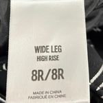 EXPRESS  Women's Black Striped Wide Leg High Rise Belted Paperbag Trouser Pants 8 Photo 5