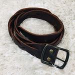 Gap Vintage Leather Braided S/M Brown Belt Photo 0