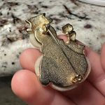 Liz Claiborne  LC Snowman Red Rhinestone Scarf Christmas Holiday Brooch Pin Photo 7