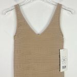 Aura NWT Sleeveless Ruched Bodycon Dress Tan Size S/M Small/Medium NEW Photo 0