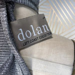 Anthropologie  Dolan Metallic Knit Dress Sleeveless Ribbed‎ Silver Size Small Photo 8