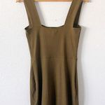 Reformation Laurena Knit Mini Dress in Dark Olive Photo 8