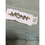 Monn Women's Green High Waisted Ruffle Button Front High Low Midi Skirt Size XS Photo 3