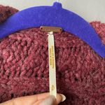 Free People  sz S Burgundy wool‎ knit winter thick cardigan Photo 8