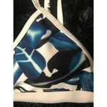 None Abstract Blue White Bikini Set Tropical Print M Photo 6