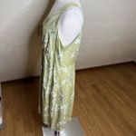 3/$30 Aloha Hut Hawaii Dress Womens Large Green Leaf Print V Neck Sleeveless Photo 5
