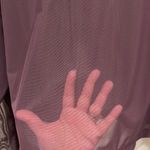 Athleta Sheer Long Sleeve Breathe Pullover Purple Circuit Top Photo 2