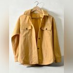 Madewell Brushed Herringbone Knit Shirt Jacket in candle flame color Photo 1