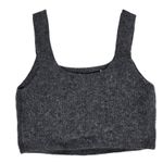 Everlane Womens Knit Crop Tank Top Sweater Charcoal Grey Size Small Wool Blend Photo 1