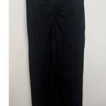 Reformation Black Maxi Skirt M High Waist Knot Minimal Stretch Elegant Feminine Photo 0