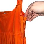 La Ligne NEW NWT  Vanessa 100% Silk Midi Dress Tangerine Orange Photo 4