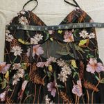 Lulus NWOT Radiant Fantasy Black Floral Embroidered Tulle Maxi Dress Photo 3