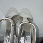 Michael Kors  Womens 6M White Leather Open Toe Stiletto Zip Heels Career Party Photo 9