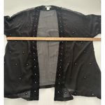 Ulla Popken Kimono Duster Womens 20/22 Black Lace Beaded Sheer Whimsigoth Size undefined Photo 9