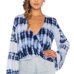 Blue Life Blue Tie Dye Twist Front Top Photo 1