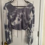 Final Touch  Tie-Dye Long Sleeve Crop Top Photo 2