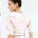 Fabletics  Laila Wrap, cropped floral pink, white green, peach Top Size M new Photo 3