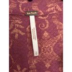 Free People  Bohemian Long Sleeve S Mia Tunic Aztec Print Blouse Pink Festival Photo 2