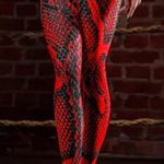Last pair! Red Boutique Spandex/Lycra Snakeskin Leggings Small Photo 2