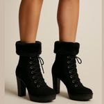 Calvin Klein NIB! Keona suede Wood heel lace up boot size 9 Photo 1