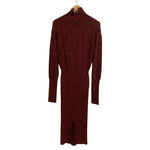 KENZO Rib Long Sleeve Wool & Cotton Midi‎ Sweater Red Dress Size Medium $626 Photo 6