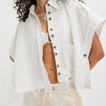 Free People NWT Just Dreaming Shirt in Clean Ivory Photo 0