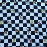 Looney Tunes  Checkered Crop Top Black White Medium Photo 1