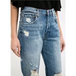 J Brand  Jeans Ivy Womens 26 High Rise Bleach Wrecked Faded Cropped Button Fly Photo 2