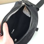 Dolls Kill  Black Embroidered Belt Bag Fannypack NWOT Photo 2