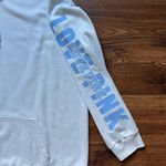 PINK - Victoria's Secret PINK Victoria’s Secret Women’s Campus Hoodie Baby Blue Sweatshirt Size Large NWT Photo 4