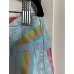 Rachelle Womens Skirt Sz 6 Blue Pink Orange Green Satin Striped Lace NEW Photo 5