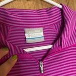 Columbia Women's Pink Striped Quarter Photo 1