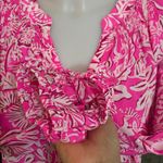 Lilly Pulitzer  Elsa Silk Top, Passion Fruit Pink ( check measurements for size) Photo 8