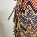 Tea N Rose Fringe Dress Sz S Chevron Stripe Aztec Southwest Cowgirl Photo 2