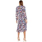 MISA Los Angeles Anthro Misa Juliana Tie Dye Floral Long Sleeve Pleated Midi Dress Size S Photo 2