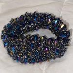 Premier Designs 7" Stretch Bracelet "VIVACIOUS" Faceted Hematite Rainbow Beads Photo 1
