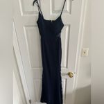 Betsy and Adam Lace-Inset soutache gown dress - navy blue Photo 2