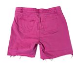 Soft Surroundings Bright Pink Denim Jean Shorts Pull On with Button Size M Photo 2