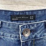 ZARA  Women Denim Shorts‎ Womens 6 Blue Distressed Studded Roll Hem Photo 3