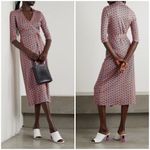 Diane Von Furstenberg 💕💕 Abigail Midi Wrap Dress Mandarin Print Large *ALTERED* Photo 2