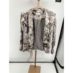 Calvin Klein Women’s Flower Print Open Blazer Decorative Buttons Size 14 Photo 4