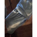 Elena Baldi Maxi Dress Italy XS Blue White Sleeveless Tiered Viscose Silk Photo 7